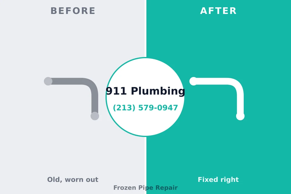 Before and after: plumbing repair New California, OH
